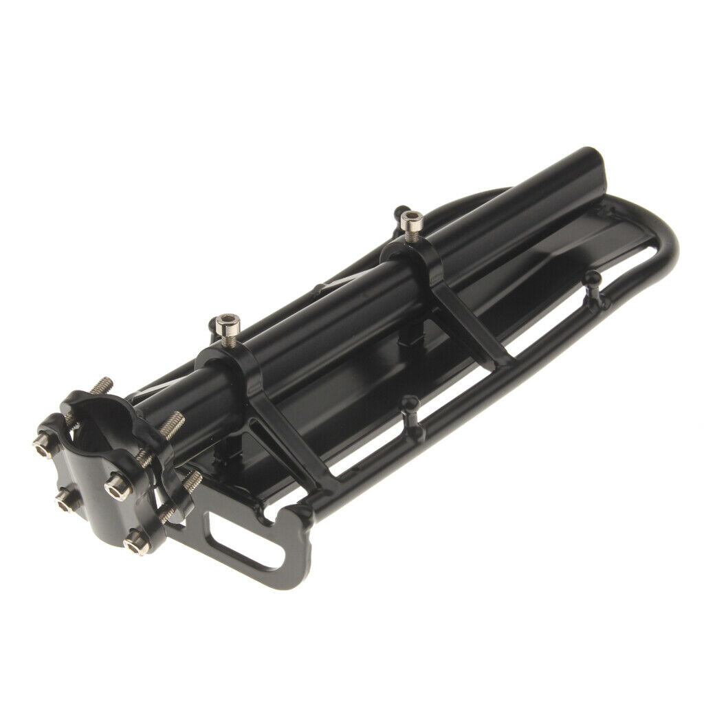 Aluminum Alloy MTB Bike Bicycle Extendable Rear Luggage Rack Carrier - Black