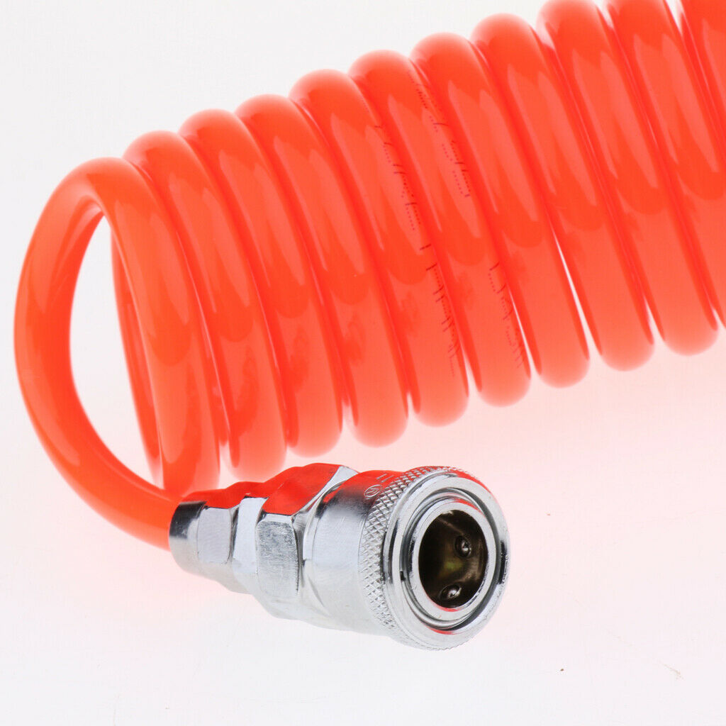 20ft Orange  COILED PNEUMATIC RE-COIL COIL AIR COMPRESSOR HOSE