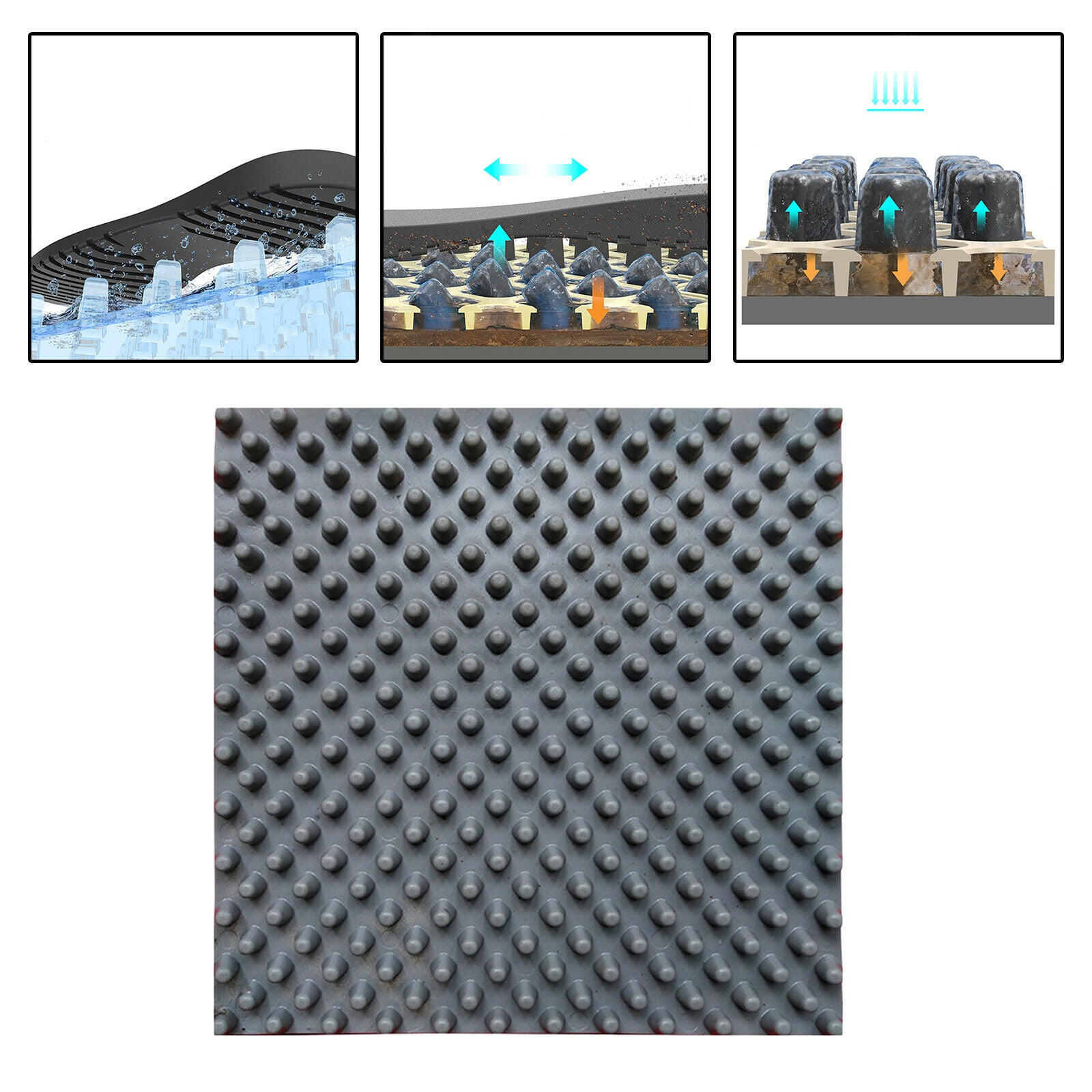 Disinfecting Mat Sanitizing Footbath Doormat Square 16x16in Easy to Clean