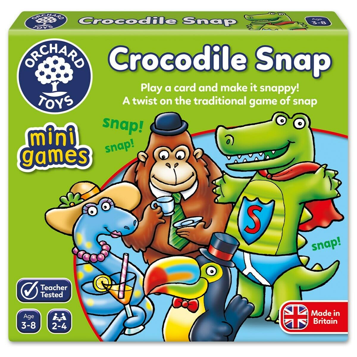 Orchard Toys 356 Crocodile Snap Pairs Matching Mini Game Toddler Children 3yrs+