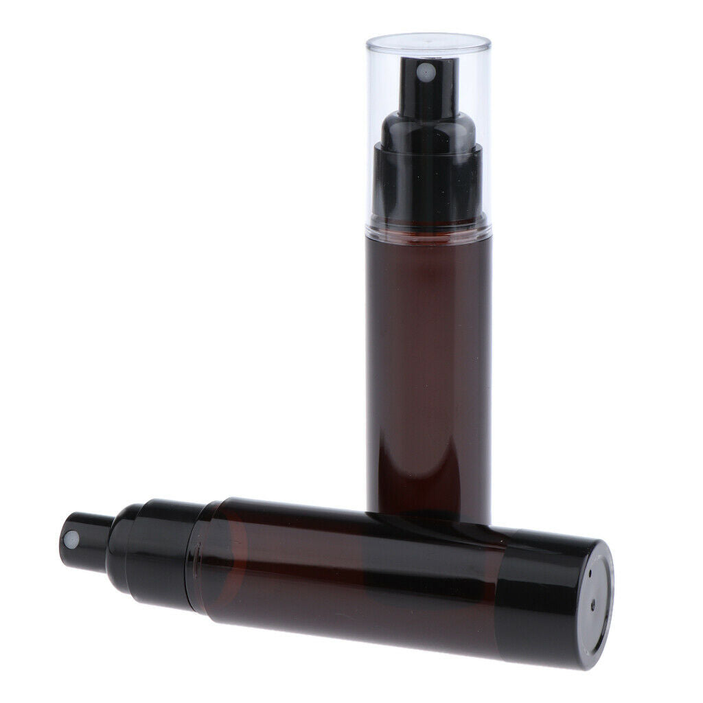 Airless Bottles Empty Refillable Lotions Serum Pump Bottles Coffee - Brown,