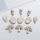 50 Pieces Shabby Chic Natural Wood Cutouts Wooden Animal Shapes