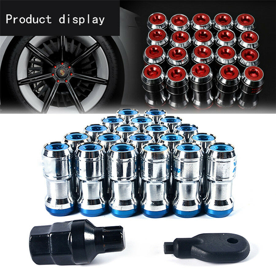 Portable M12xP1.5 Racing Car Truck Modified Blue Wheel Screws Anti-theft Nuts