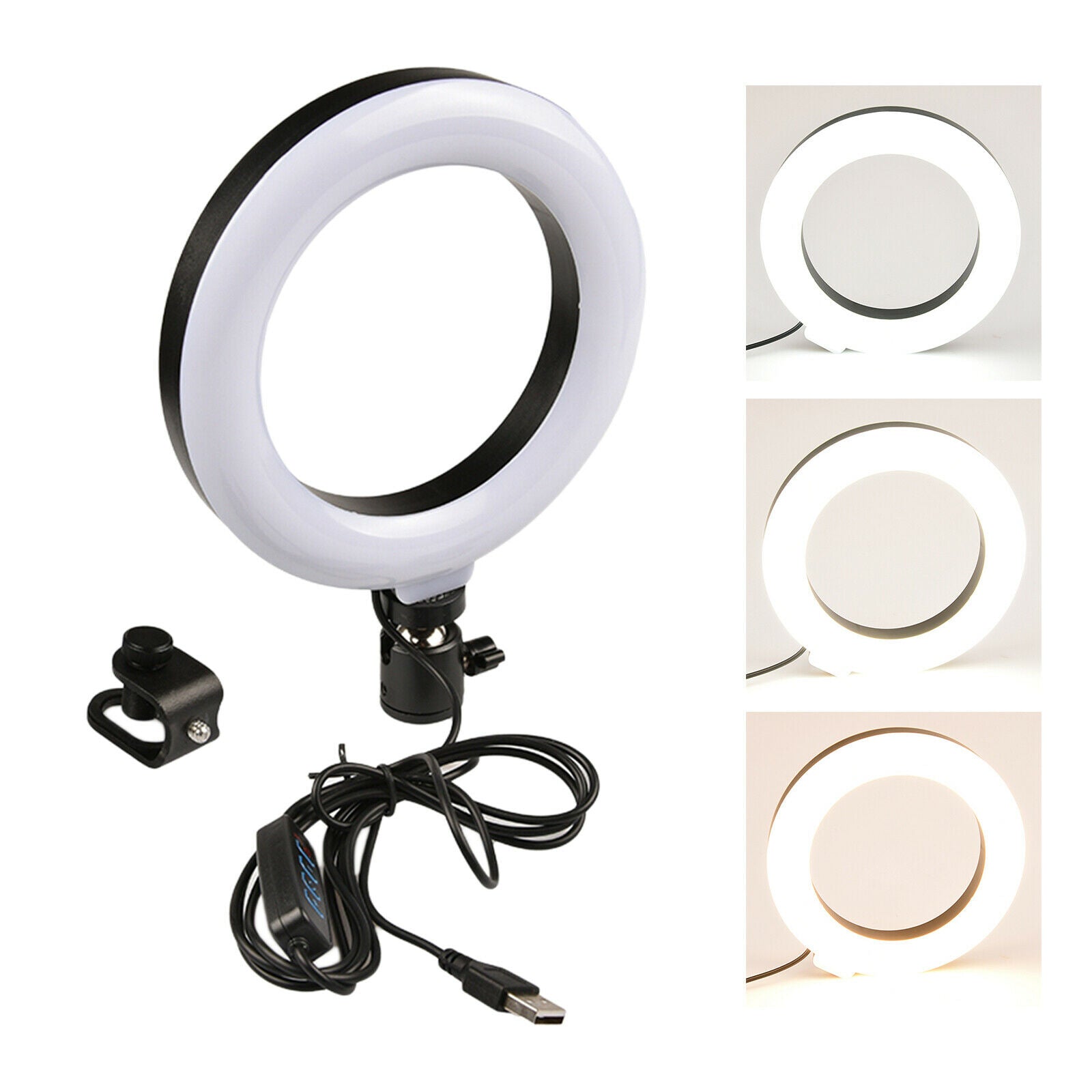 Ring Light Video Conference Lighting Kit Selfie Light Clip on Laptop Monitor