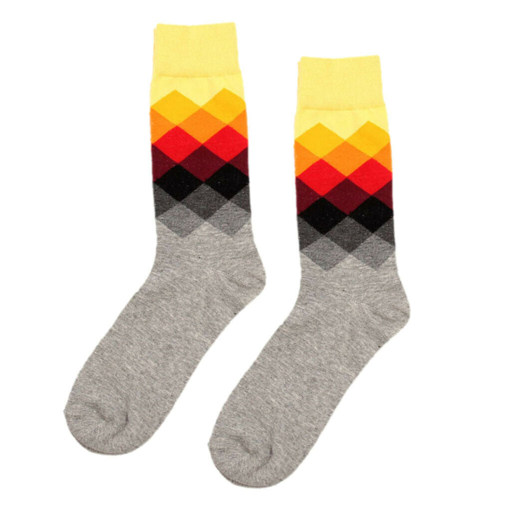 British Style 1 pair Multi-Color Men Socks with Full Cotton