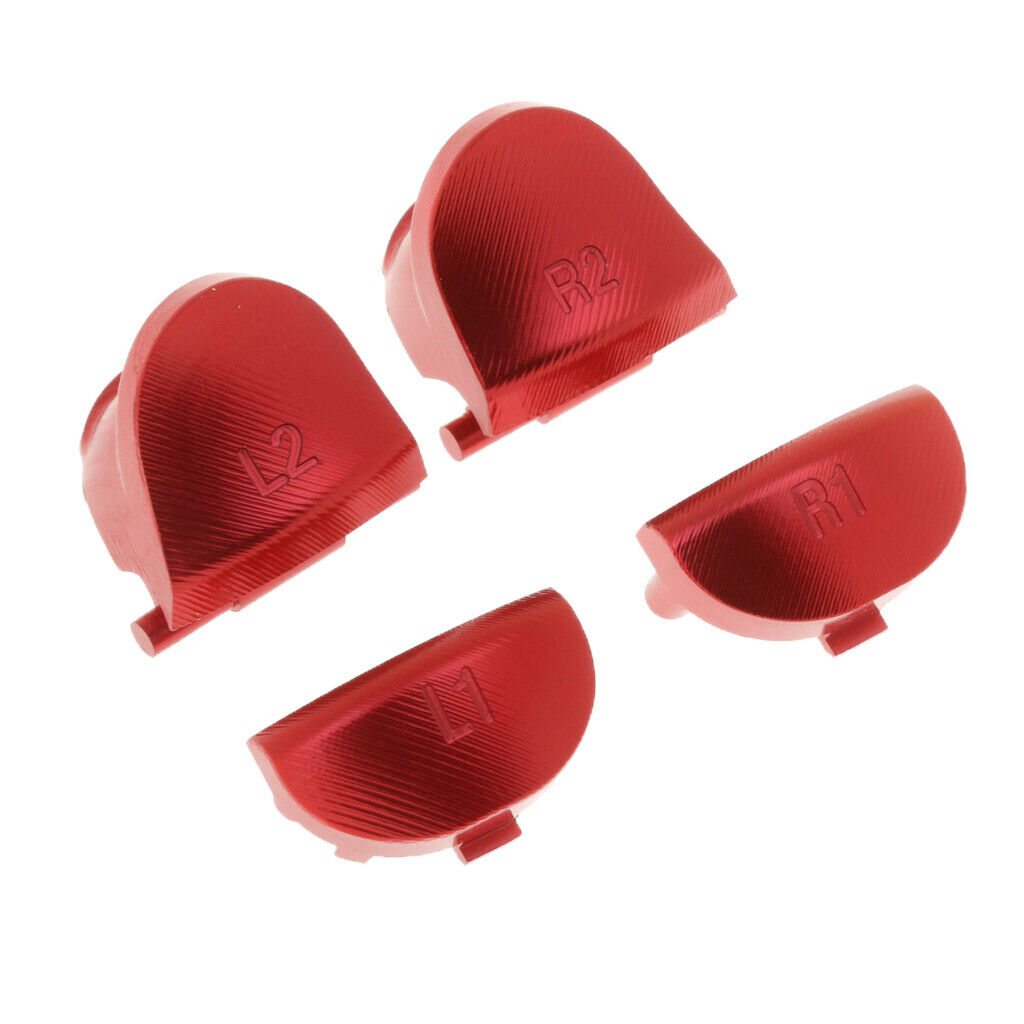 Red Buttons Protector L1 R1 L2 R2 Metal Accessories For PS4 Video Games