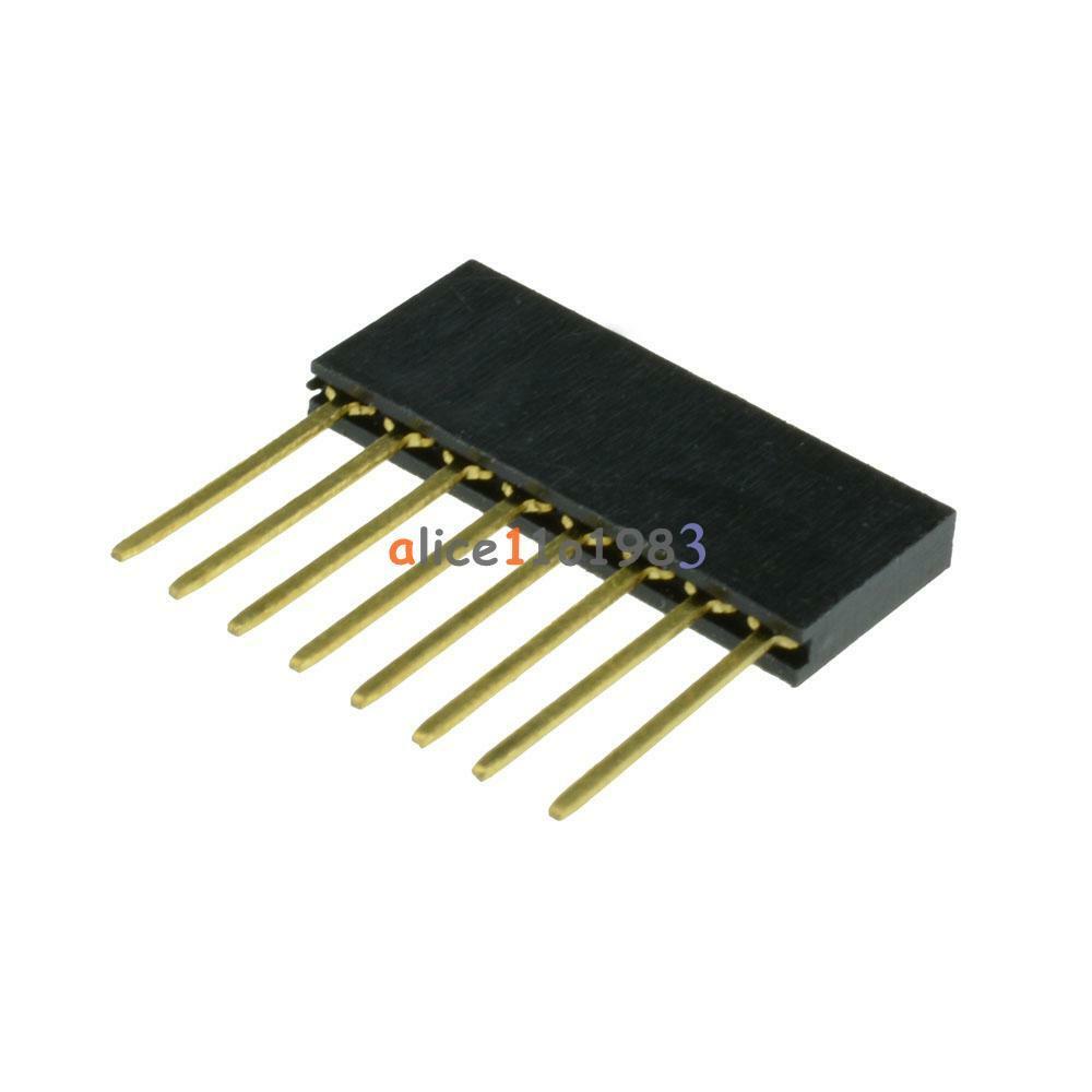 50pcs 8 Pin 2.54 mm Stackable Long Legs Femal Header For Arduino Shield