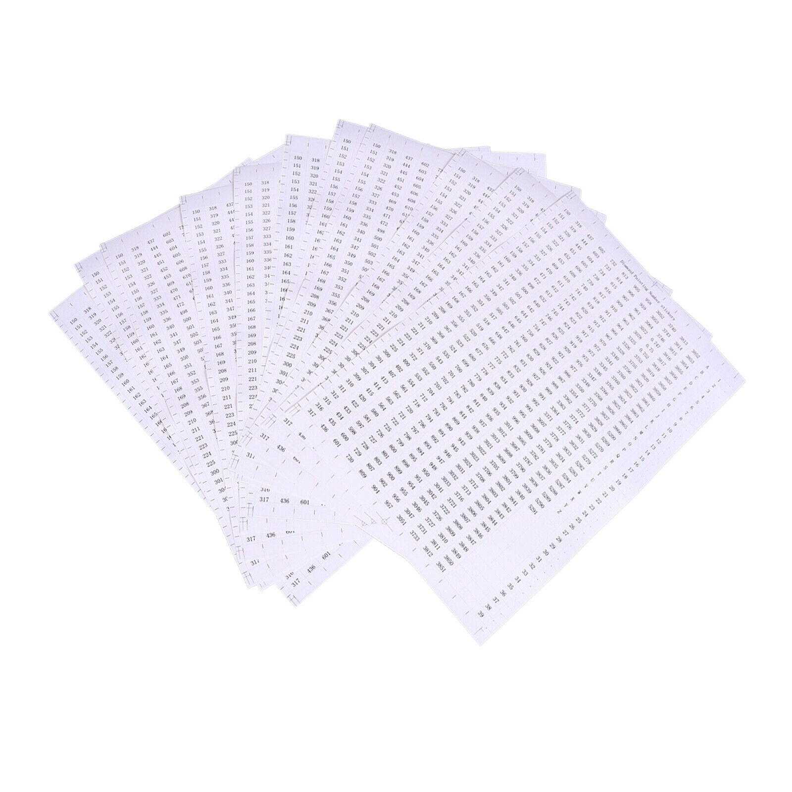 Color Classification Number Stickers, Self-Adhesive Particular Design for