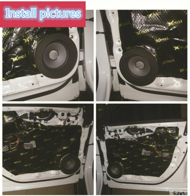 4x 6.5'' Car Speaker Insulation Bass Ring Soundproof Black Woofer Pad Universal