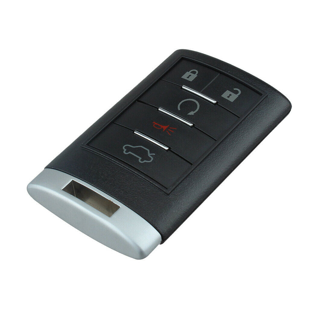5-Button Remote Start Keyless Entry Key Fob Replacement for Cadillac