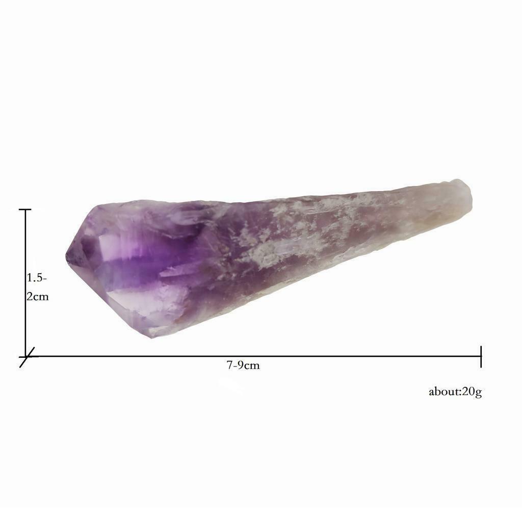 Amethyst Quartz Crystal Point Wand