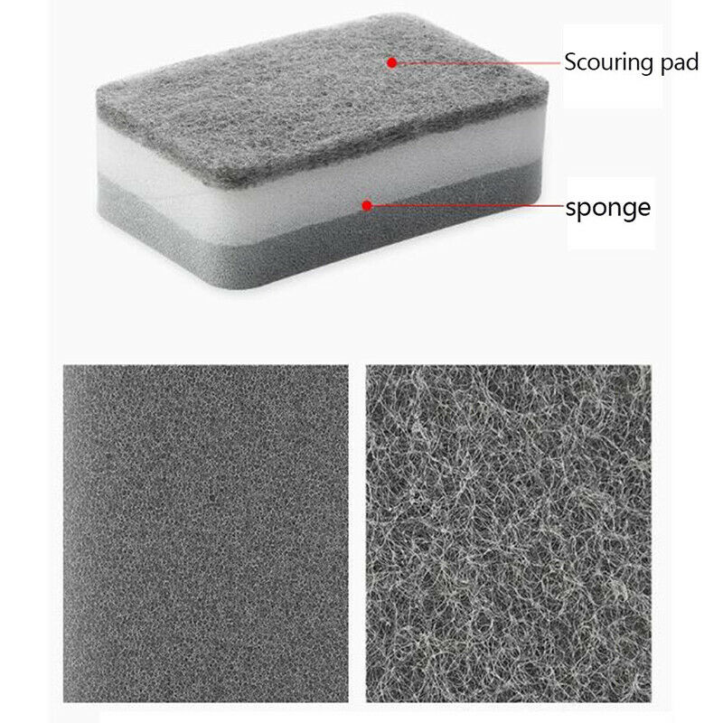 5PCS Strong Magic Sponge Cleaning Brush Dish Bowl Washing Sponge Kitchen .l8