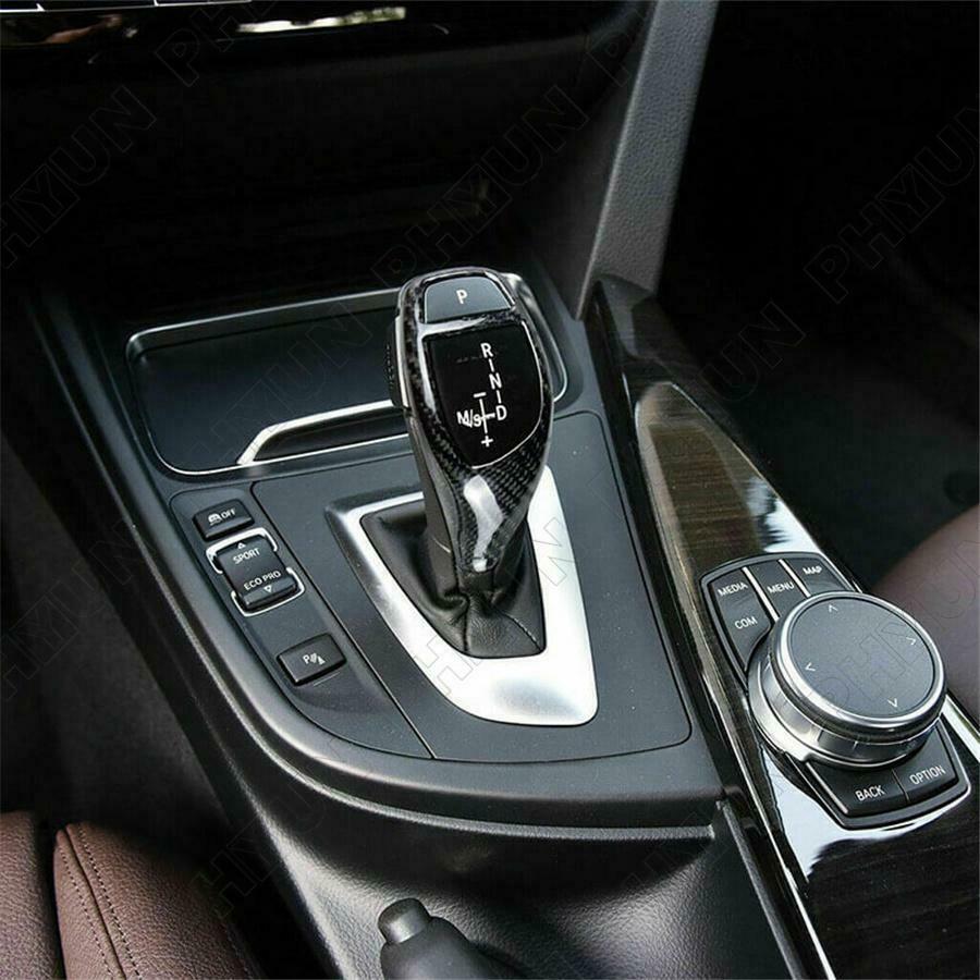 For BMW X3 X4 X5 X6 1 2 3 4 5 6 Series Gear Shift Knob Cover Carbon Fiber Style