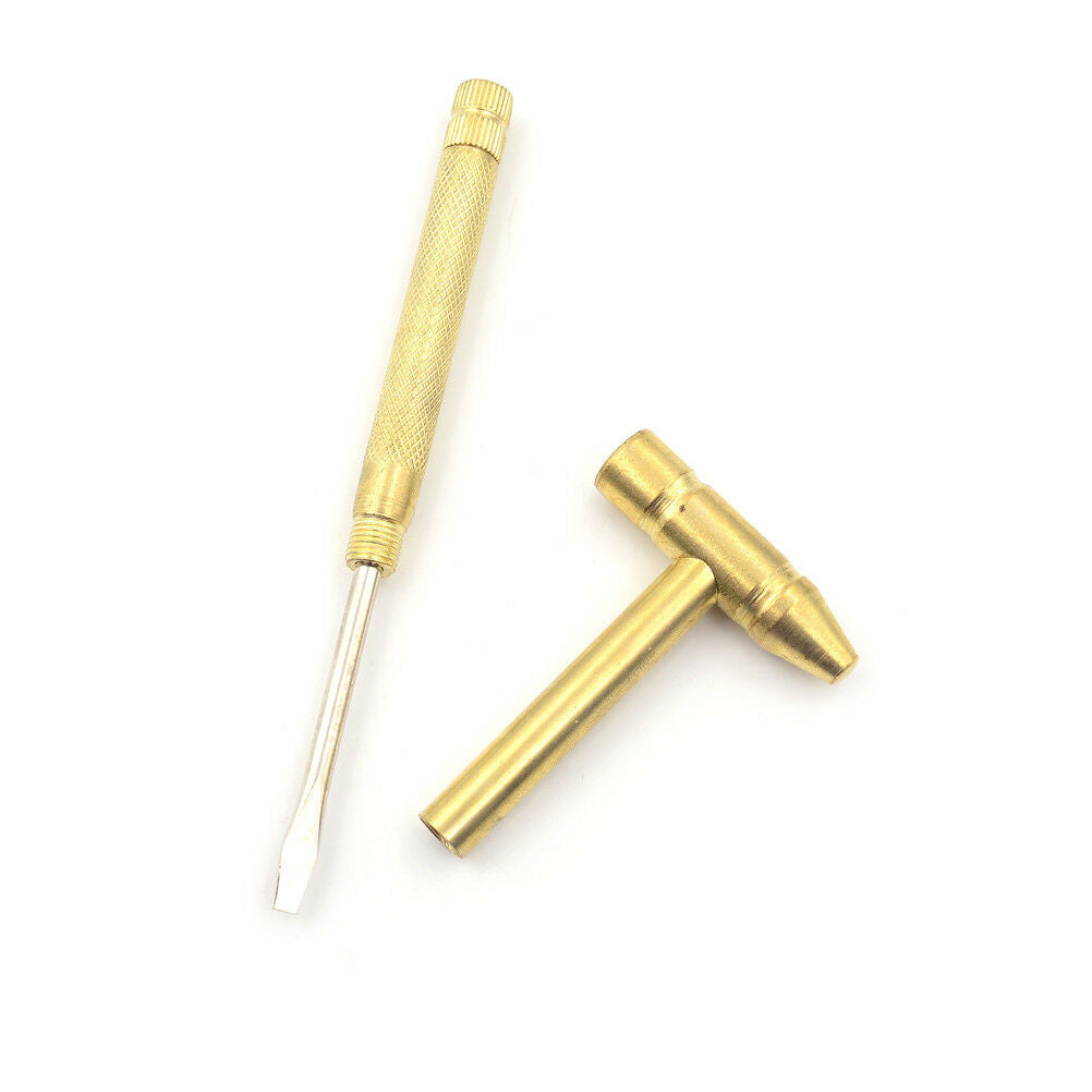 Multifunction 5 in1 Micro Mini Copper Hammer 3 kinds Screwdrivers Hand Tools Kt