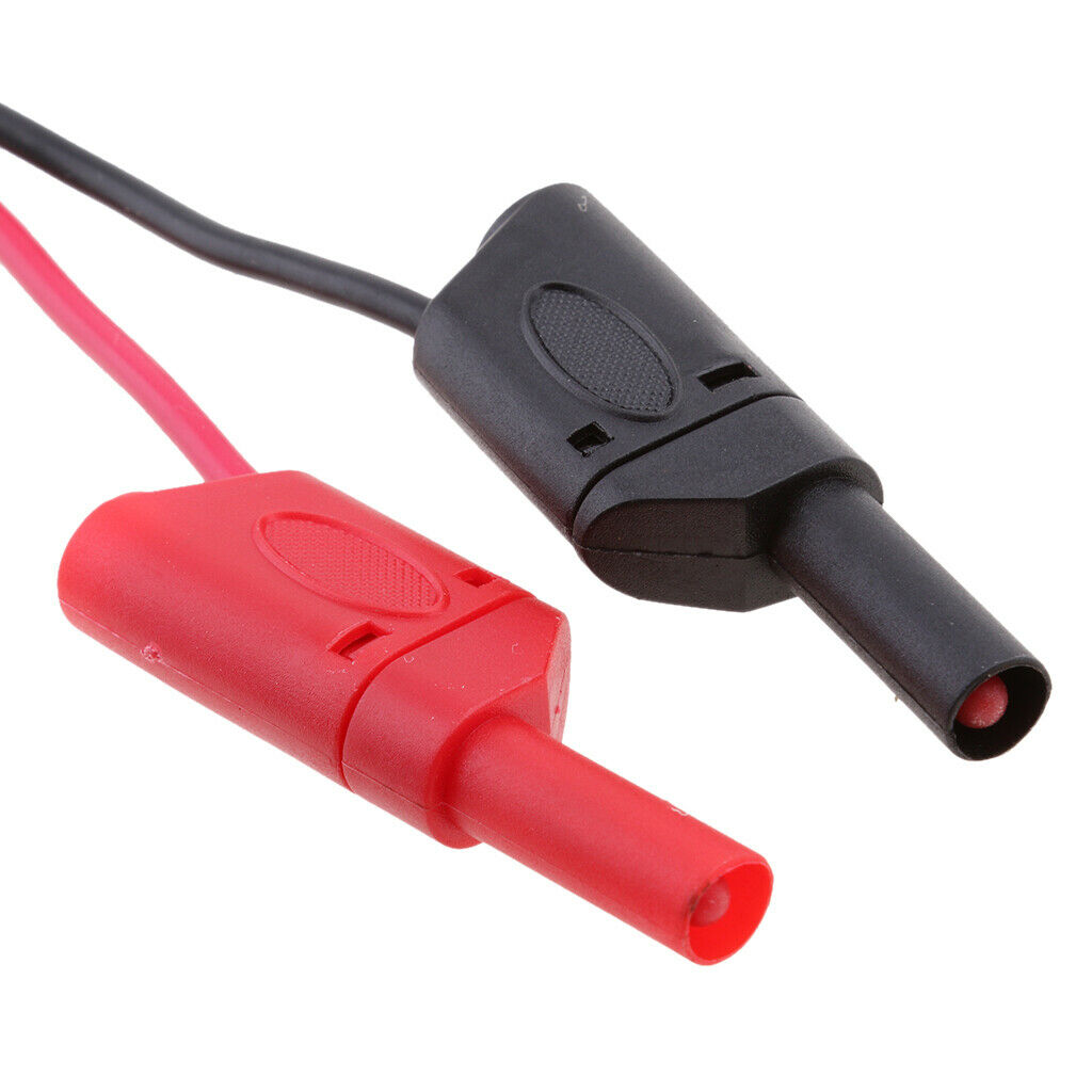 2pc BNC Q9 To Dual 4mm Stackable Shrouded Plug Test Leads Probe Cable