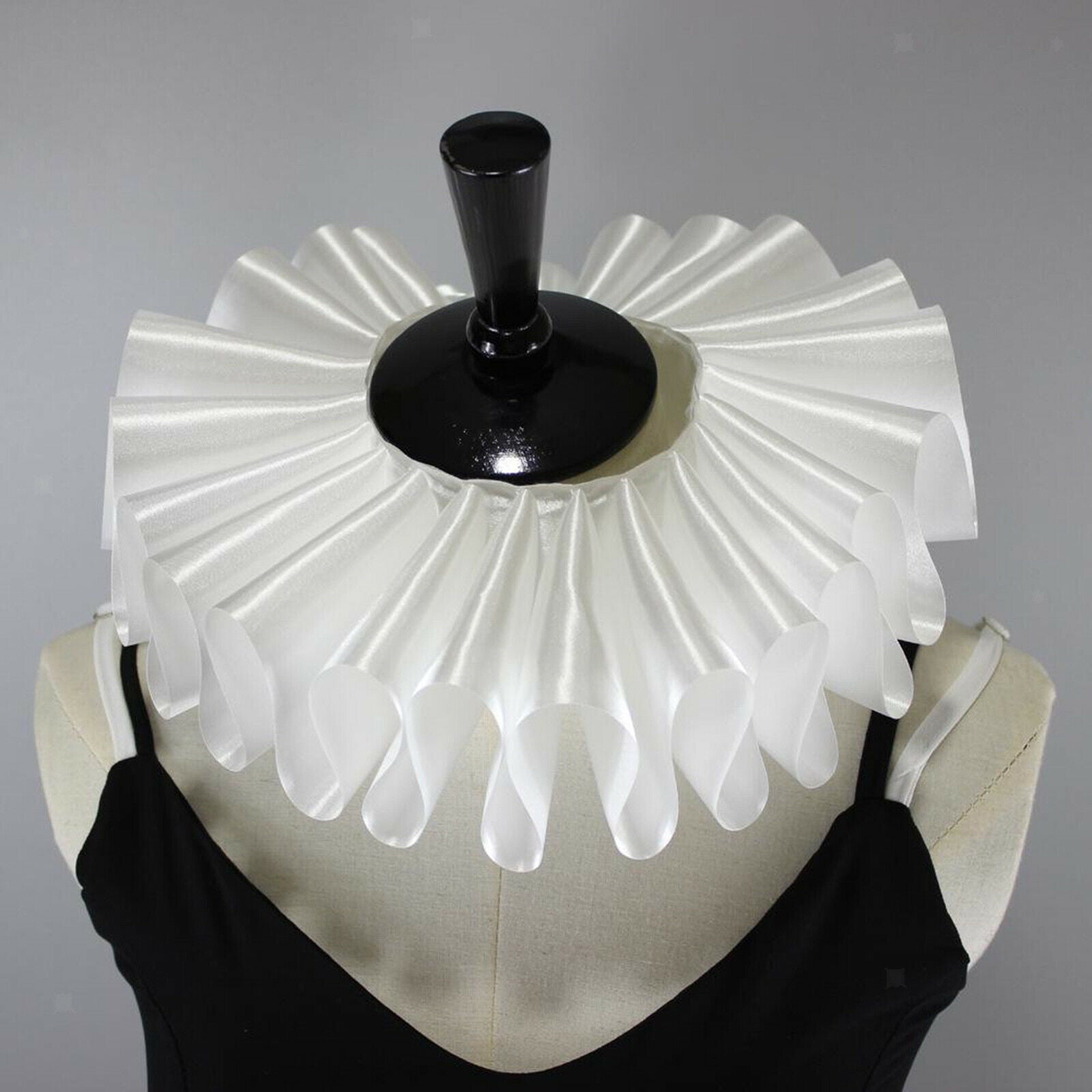 Renaissance Elizabethan Ruffled Neck Collar Clown Choker False Collar Halloween