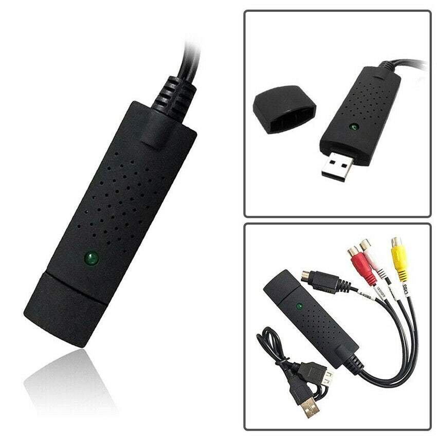 USB Video Audio AV Capture Card Recorder Tape DVD Player To Computer Win10 8 7 B