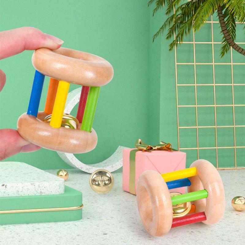 Baby Finger Training Bright Colorful Design Rotating Rattle Cartoon Water Toys