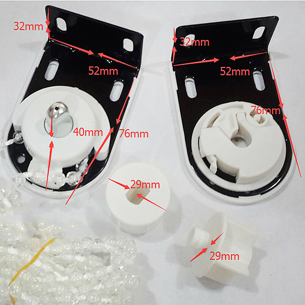 Roller blind accessories including chain drive and clamp bracket, repair kit for