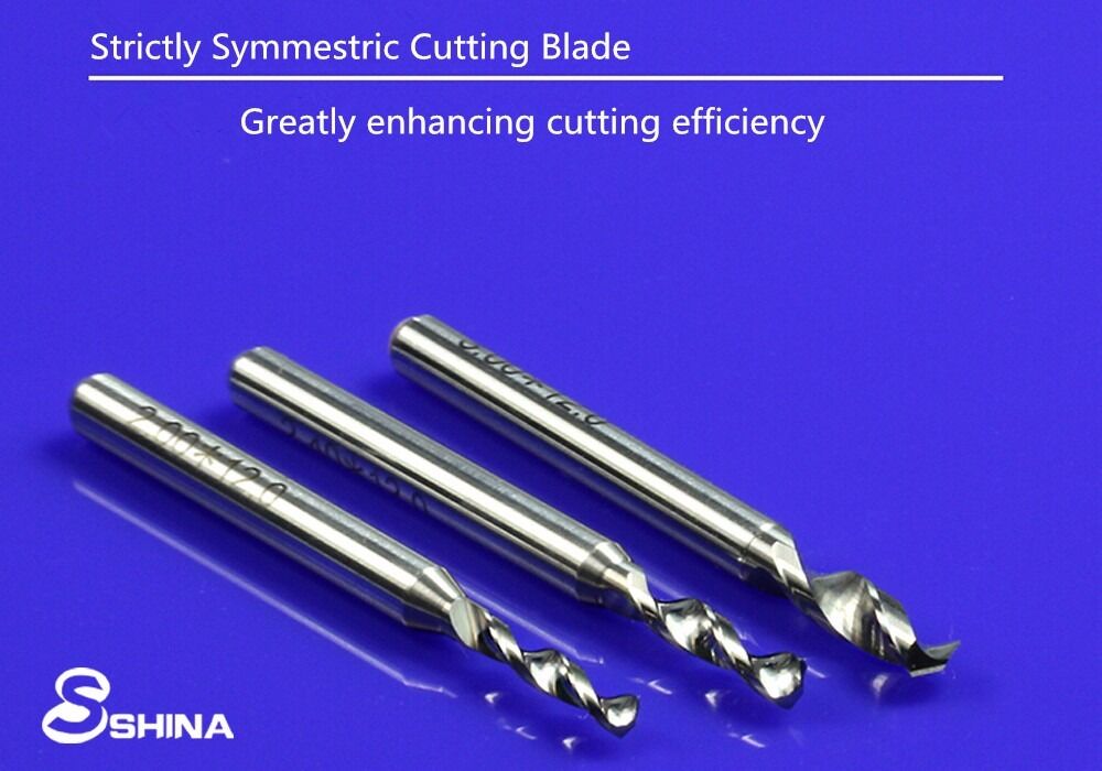 10x Tungsten Carbide PCB Carving Tool CNC Engraving Micro Drill Bits 2.1-3mm