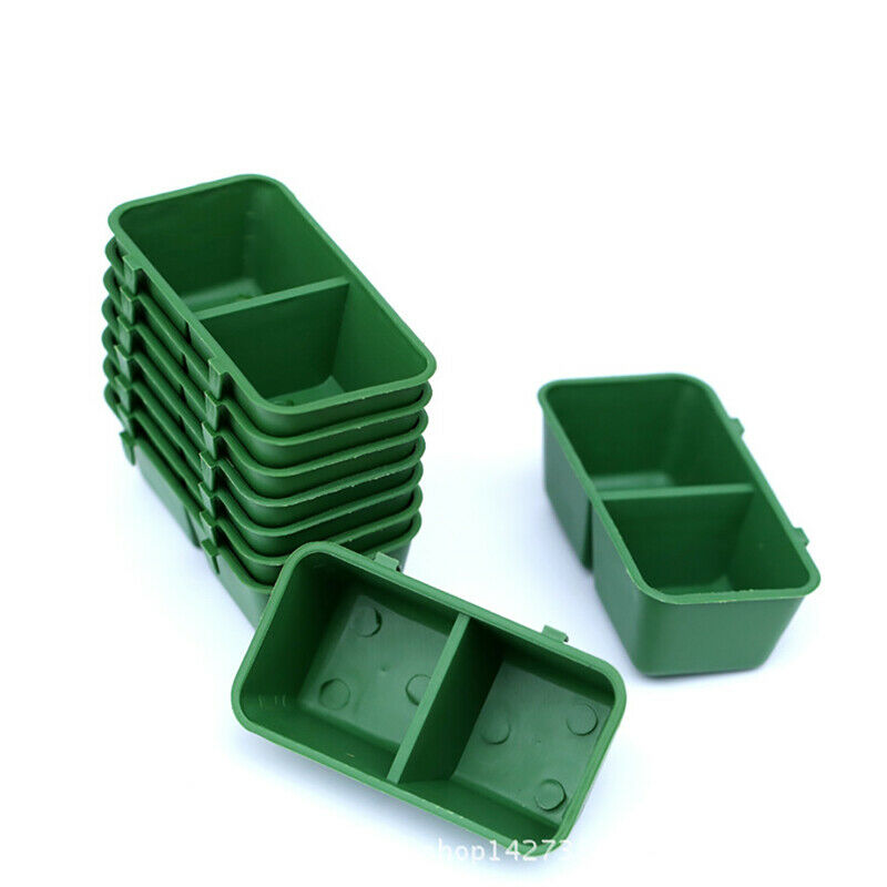 Creative Double Groove Bird Feeder Food Tray Parrot Waterer Hanging Water.l8