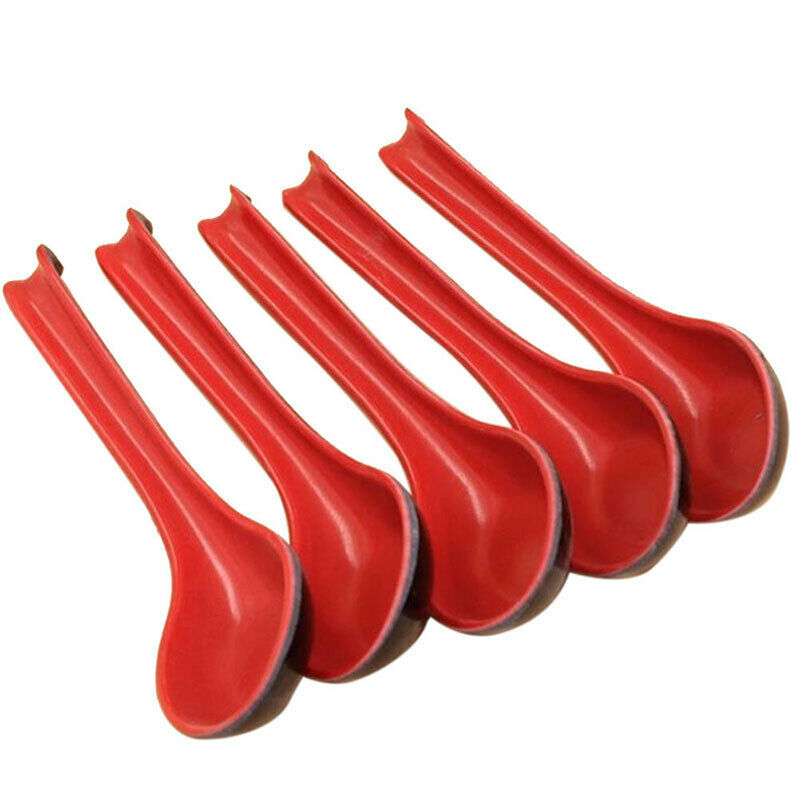 6PCS New Household Plastic Spoons With Long Handles Crocheted Noodle Soup Spo SJ