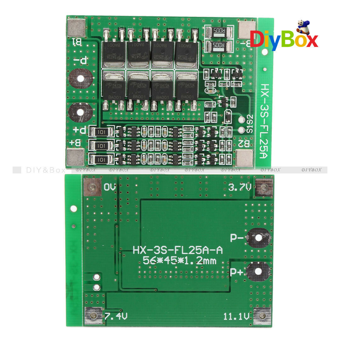 3S 25A 12V 11.1V 12.6V Balance 18650 Li-ion Lithium Battery PCB Protection Board
