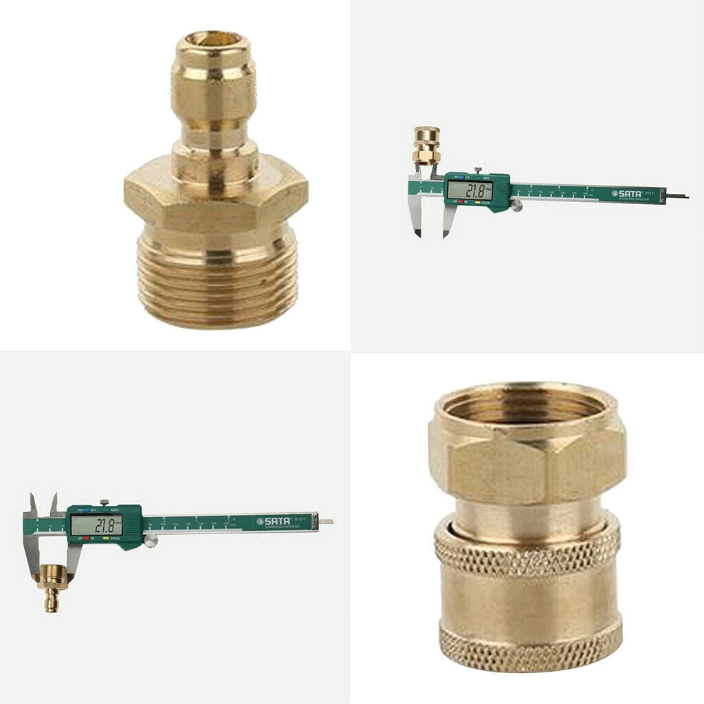 2 Pieces M22 Male And M22 Female Quick Coupling Garden Hose Adapter for