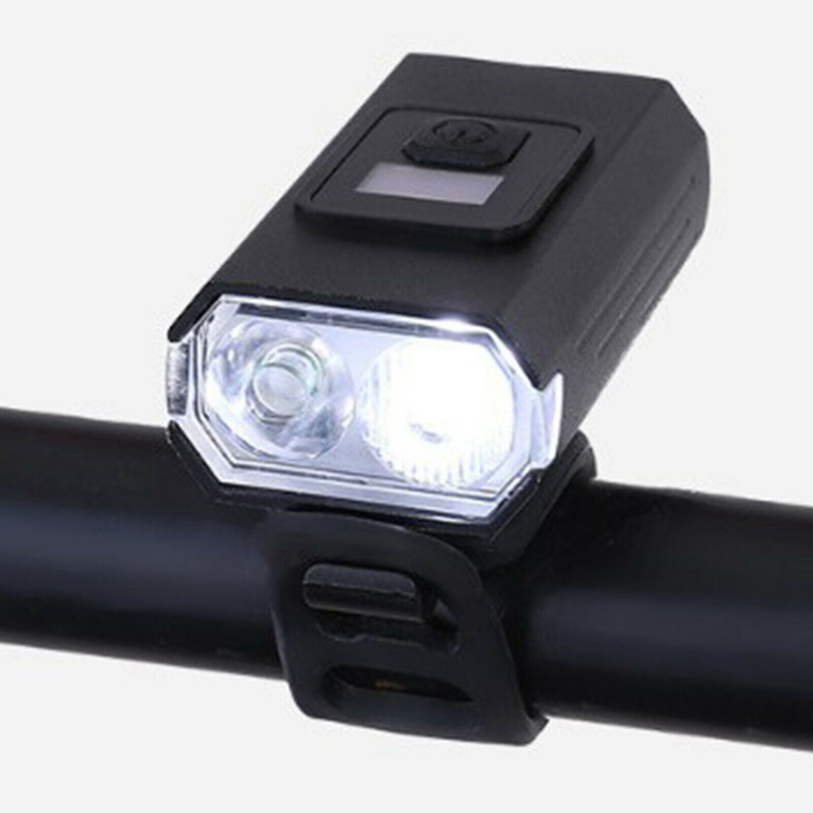 USB Rechargeable Bike Light Bicycle Front Headlight Cycling Beam Flashlight