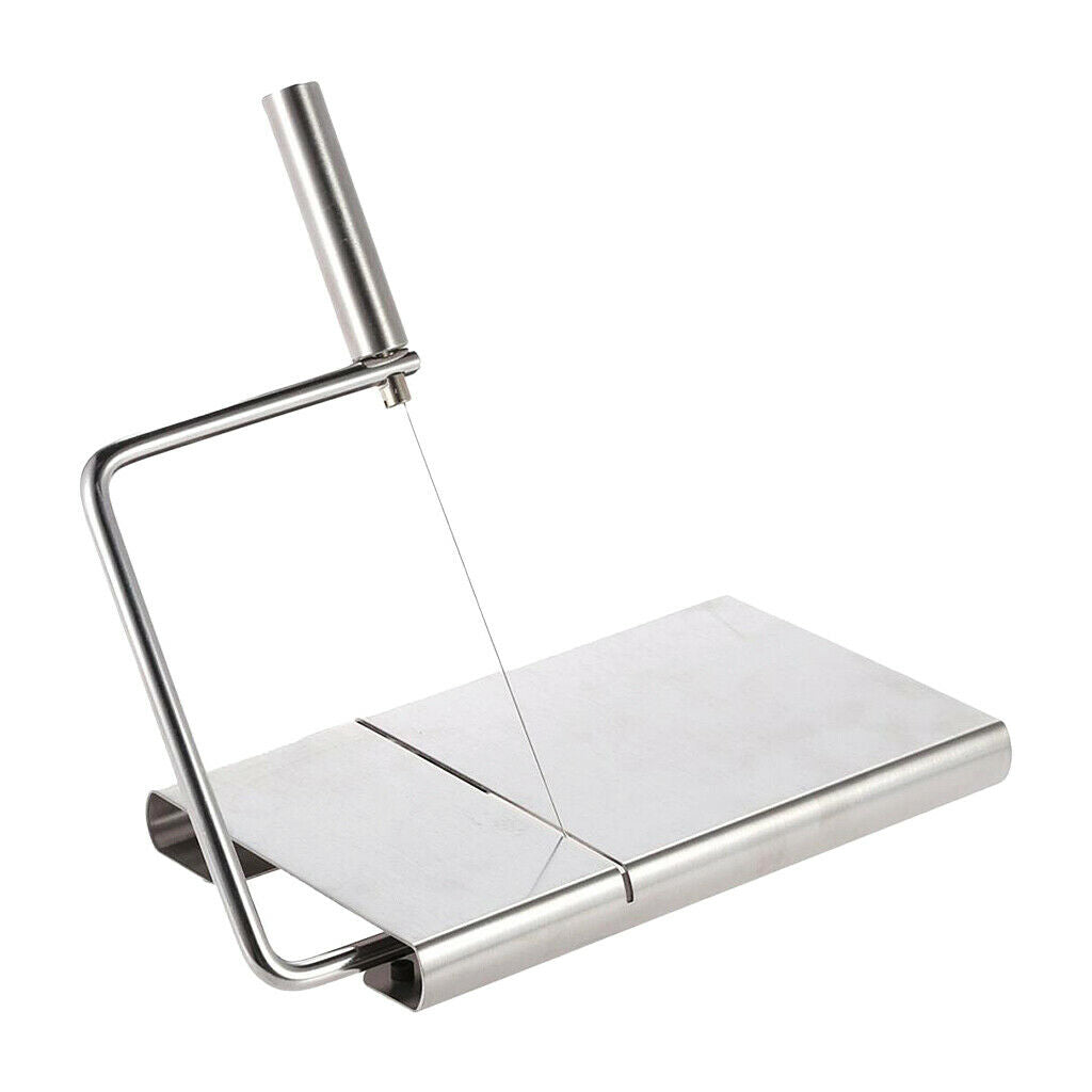 Cheese Wire Slicer Stainless Steel Metal Board with Cutting Handle 21x12x1cm