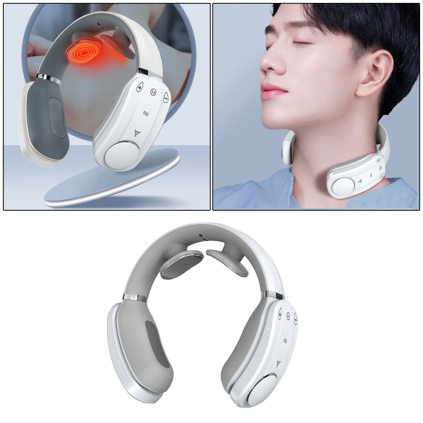 Electric Neck Fan Cooling Cooler Heater Heating Massager for Home Office