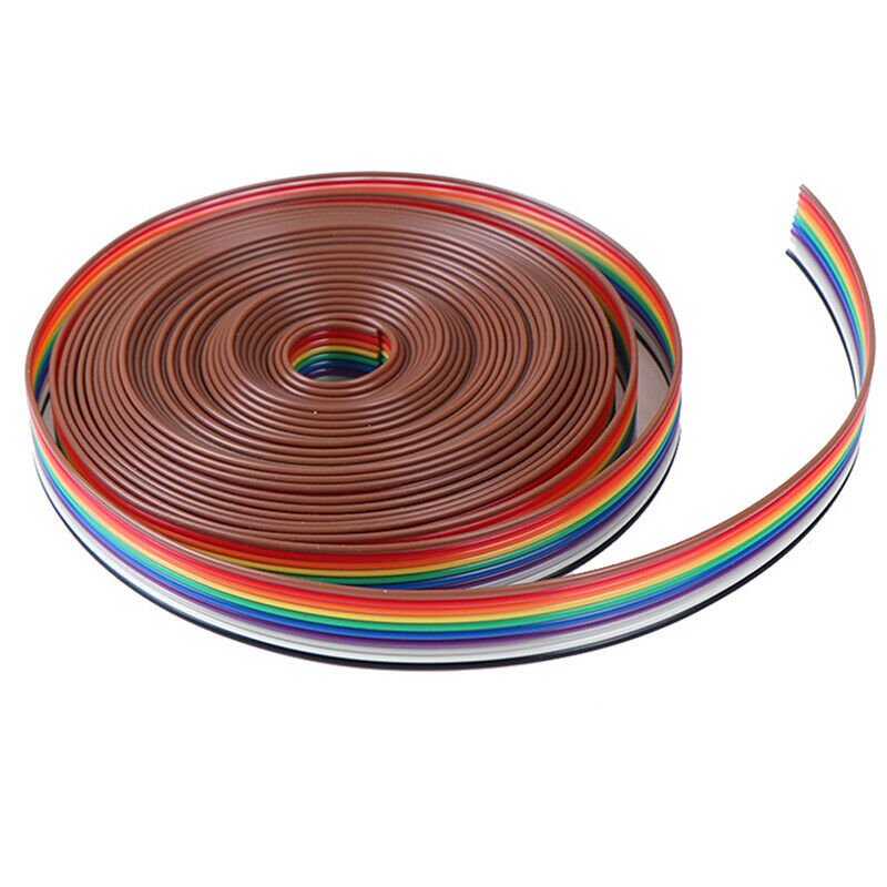 5 meters/lot Ribbon Cable 10 WAY Flat Cable Color Rainbow Ribbon Cable W jvABDD