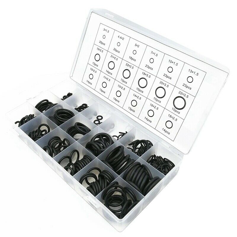 4X(279 Pcs Rubber O- Gasket  Assortment Kits Thickness 1.5mm 2.5mm 3.5mm P5Q8)