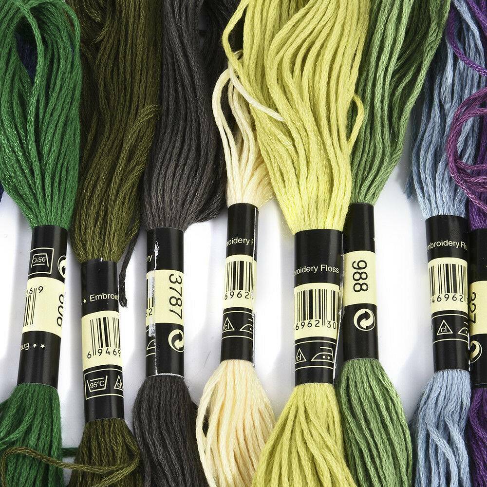 50x Cotton DMC Cross Floss Stitch Thread Embroidery Sewing Skeins Multi Colors ~
