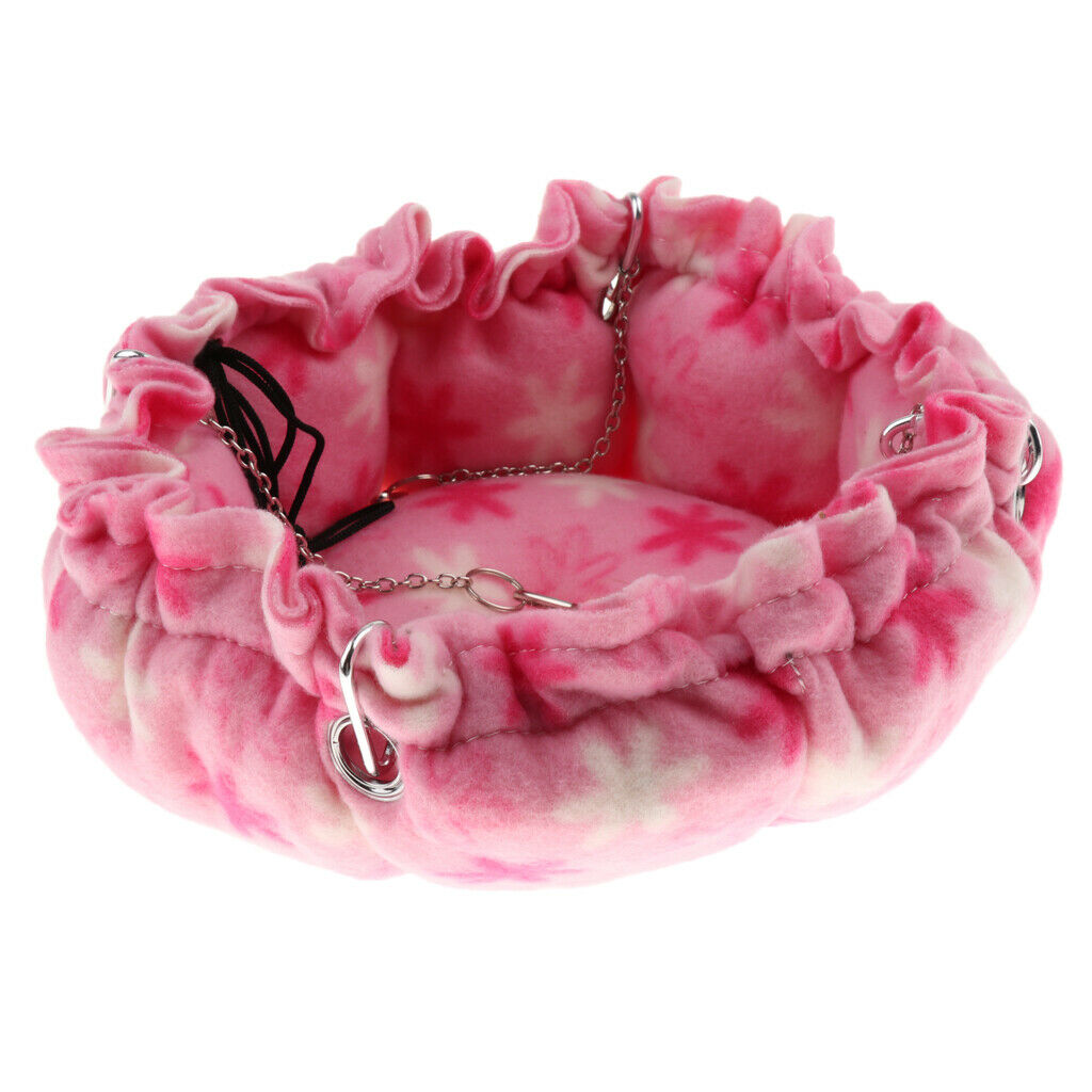 Cozy Nest Comfortable Hammock Bed Cage Hanging For Small Animals Ferrets Pink