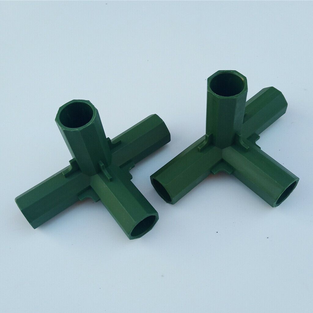 4-Pack Durable Greenhouse Joints PVC Building Fittings Frame Connectors