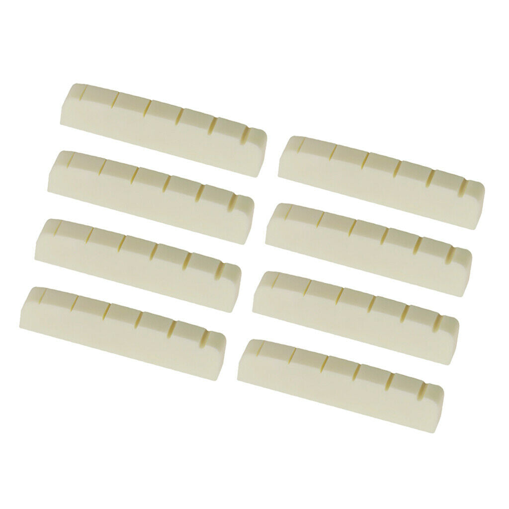 8Pcs 43mm Bridge Bone Nut for Guitars Instrumental Accs Replacement Kit