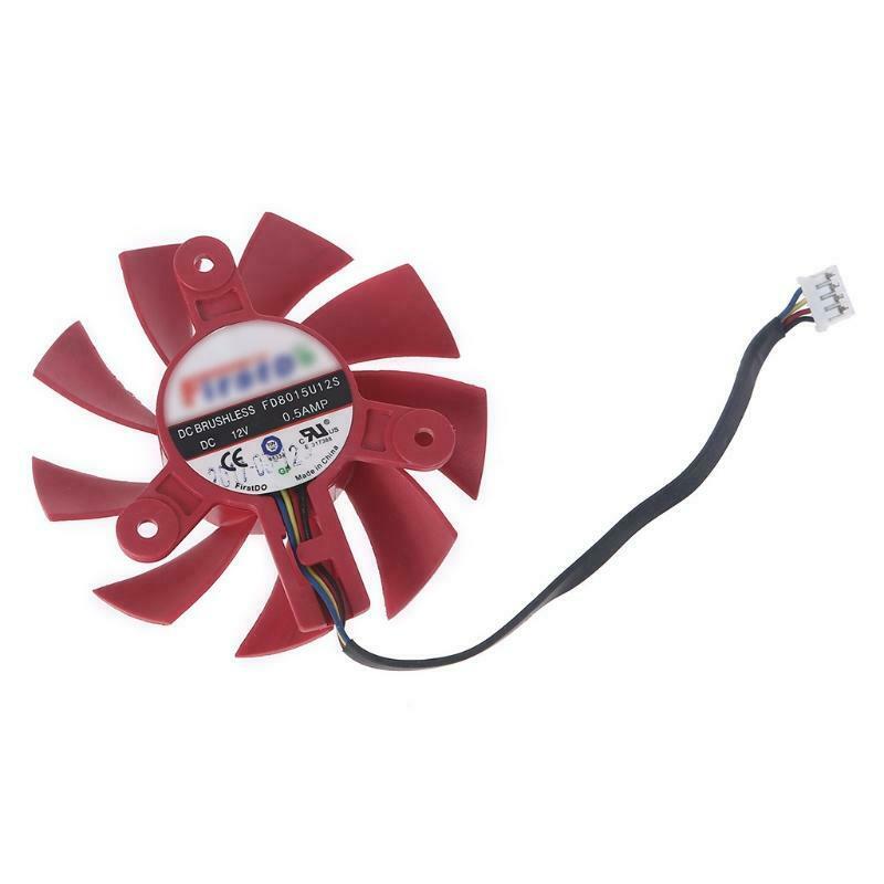 1PC FD8015U12S 4Pin Graphic Card Cooling VGA Fan for AMDRX570 580 12V0.5A
