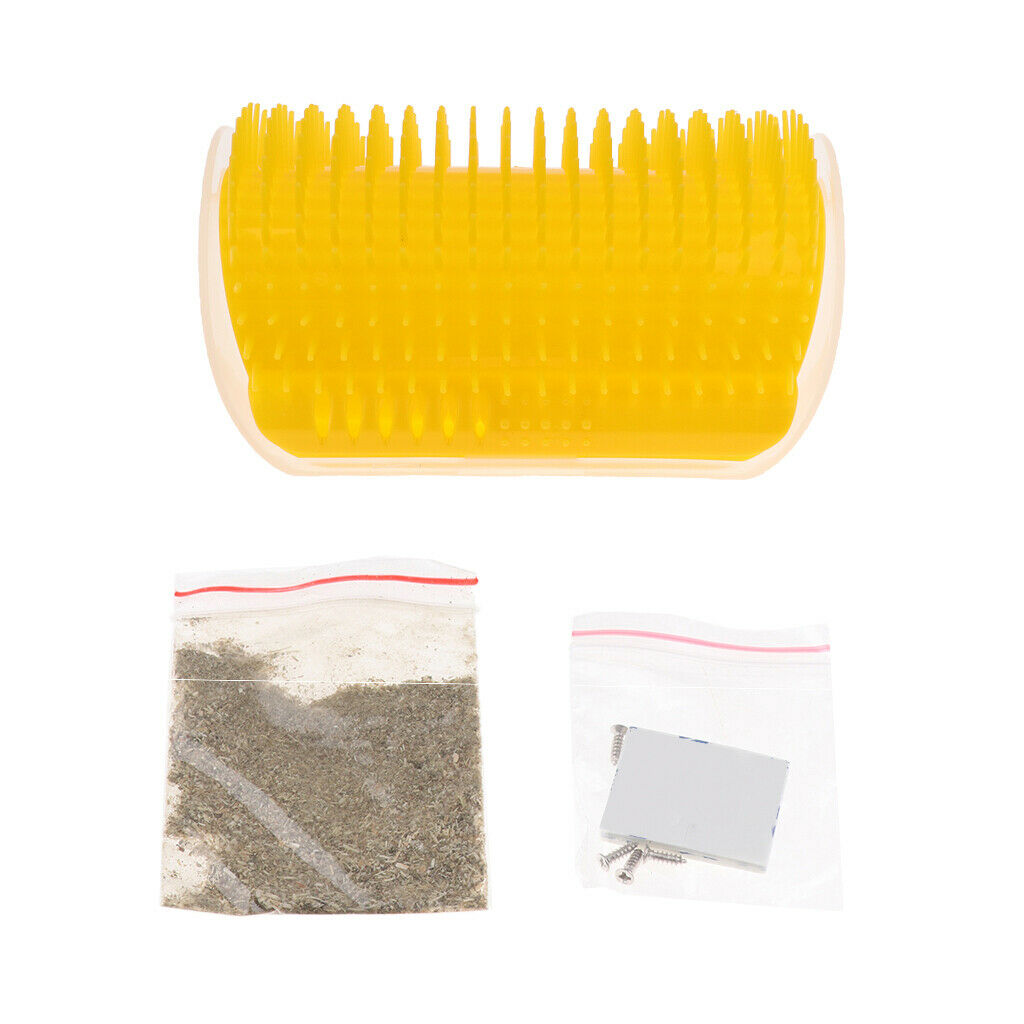 2-pack Dog Cat Soft Self Groomer Grooming Brush Massage Comb w/ Catnip