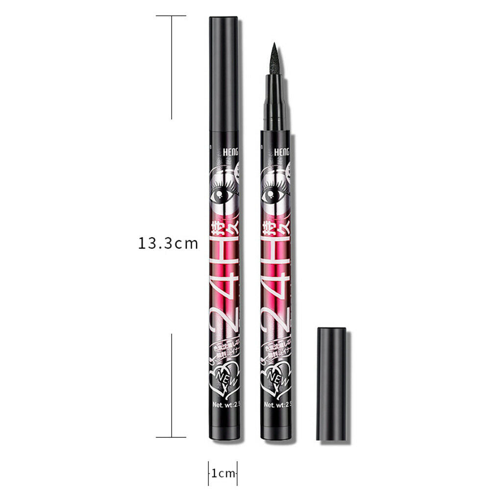 Black Waterproof Liquid Eyeliner Women Non Smudge Cat Eyes Definer Pen 2.5g