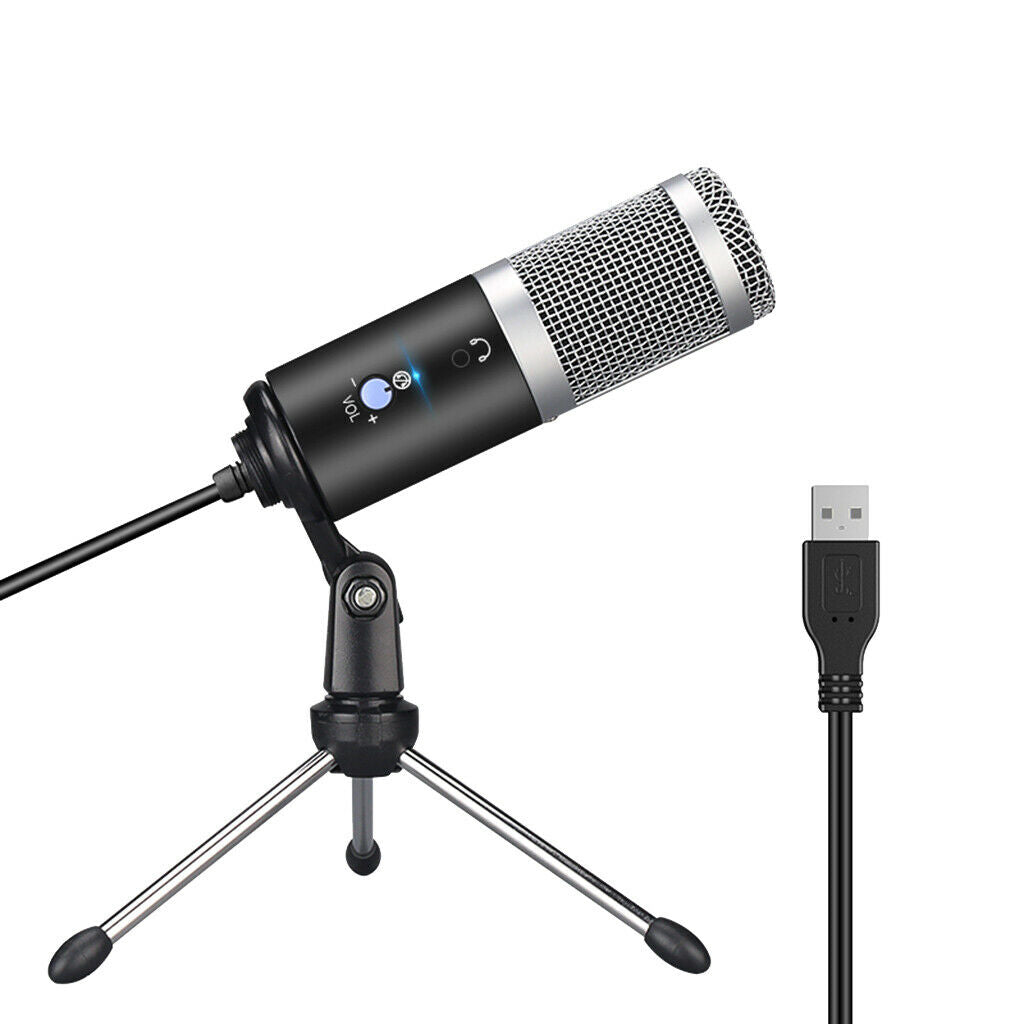 USB Condenser Recording Microphone for Laptop PC Studio Recording Streaming