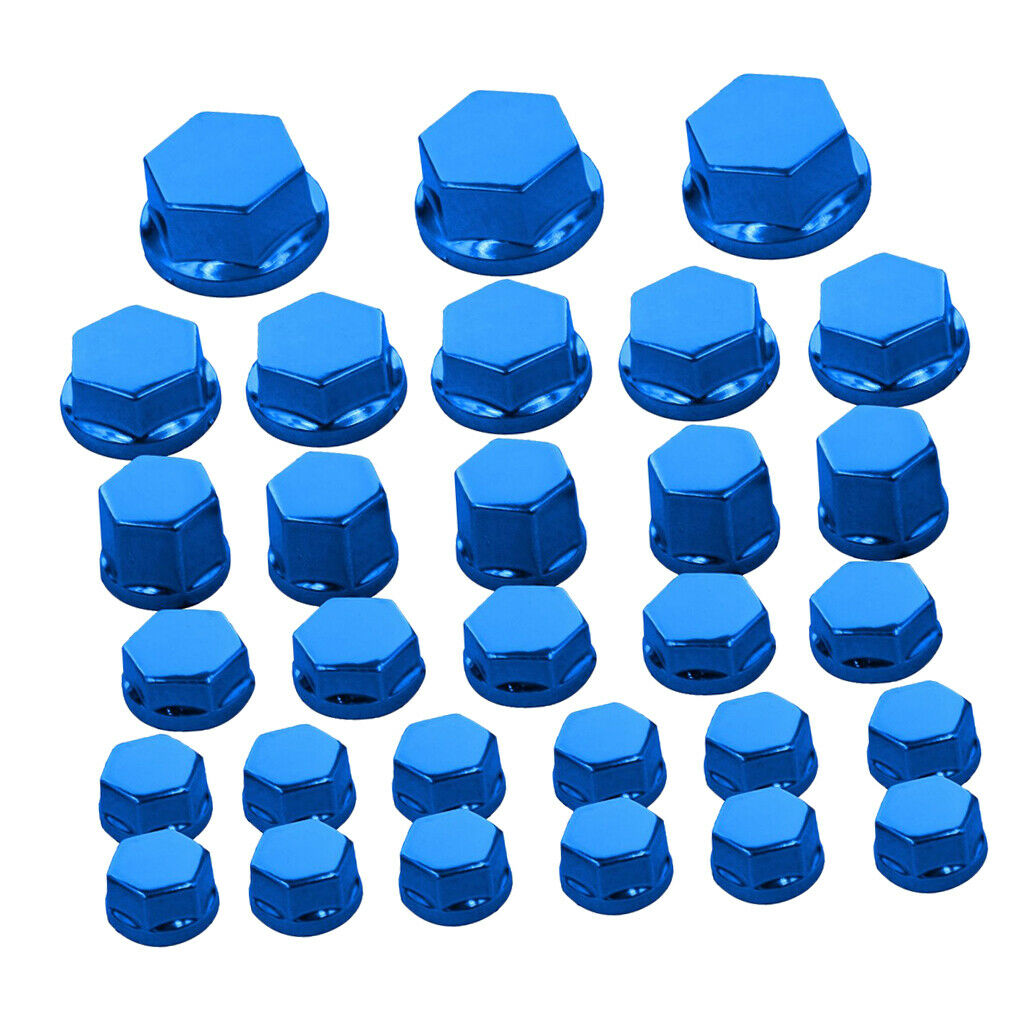 60x Motorbike Motorcycle Screw Nut Bolt   Cover Decoration For Yamaha