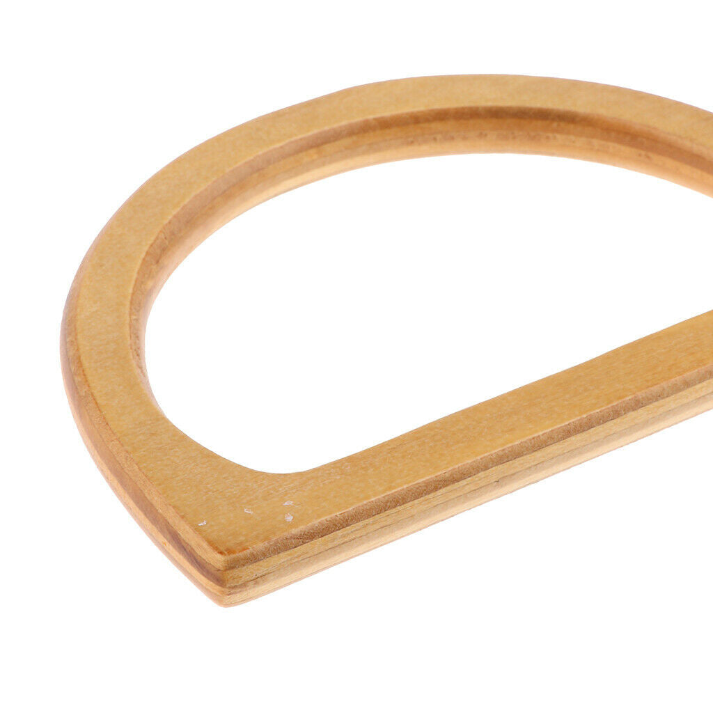 2x Fashion Solid Wood Bag Handle Replacement Handbag Frame Purse Bag Making