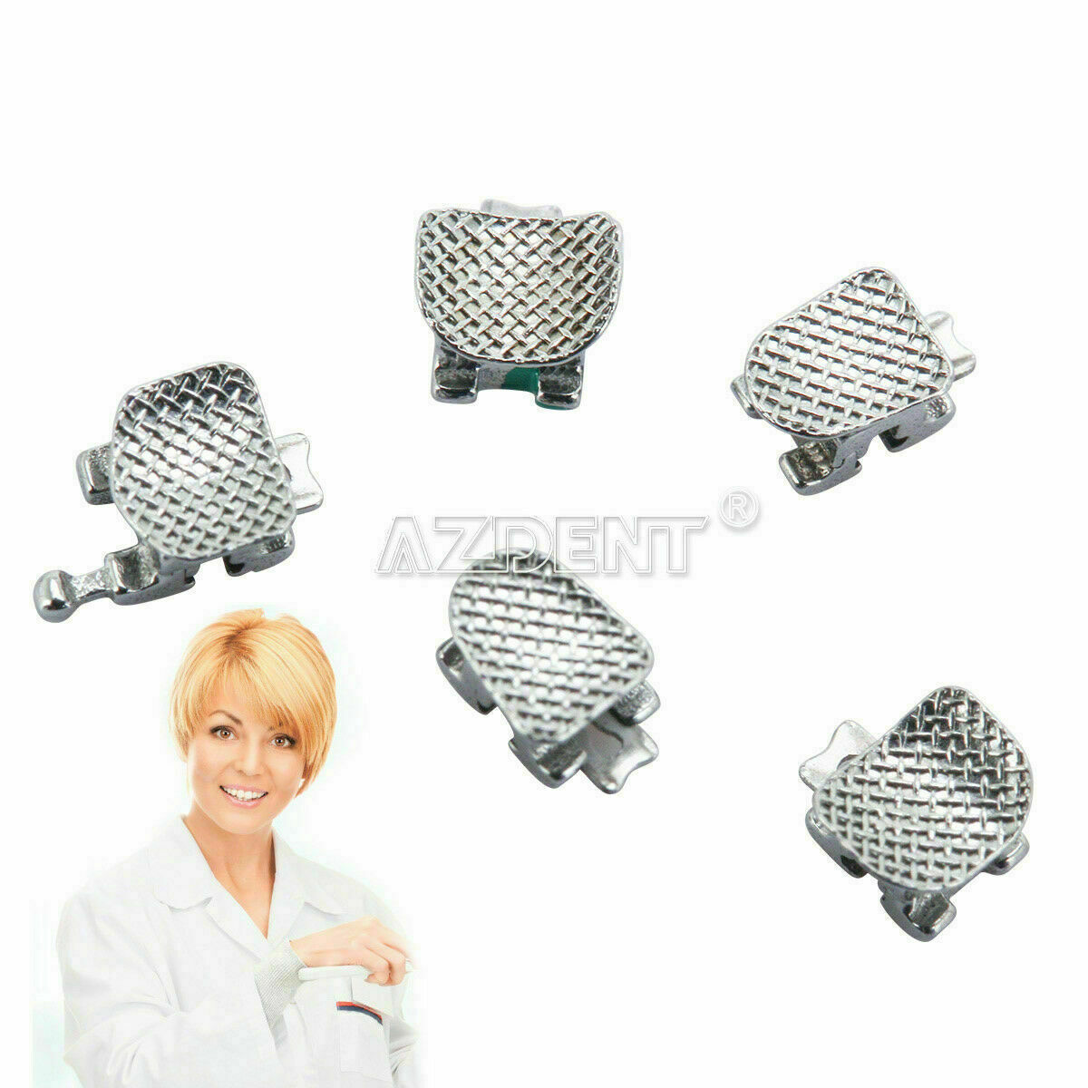 3 Packs Dental Orthodontic Self-Ligating Brackets Braces MBT.022 3 Hooks AZDENT