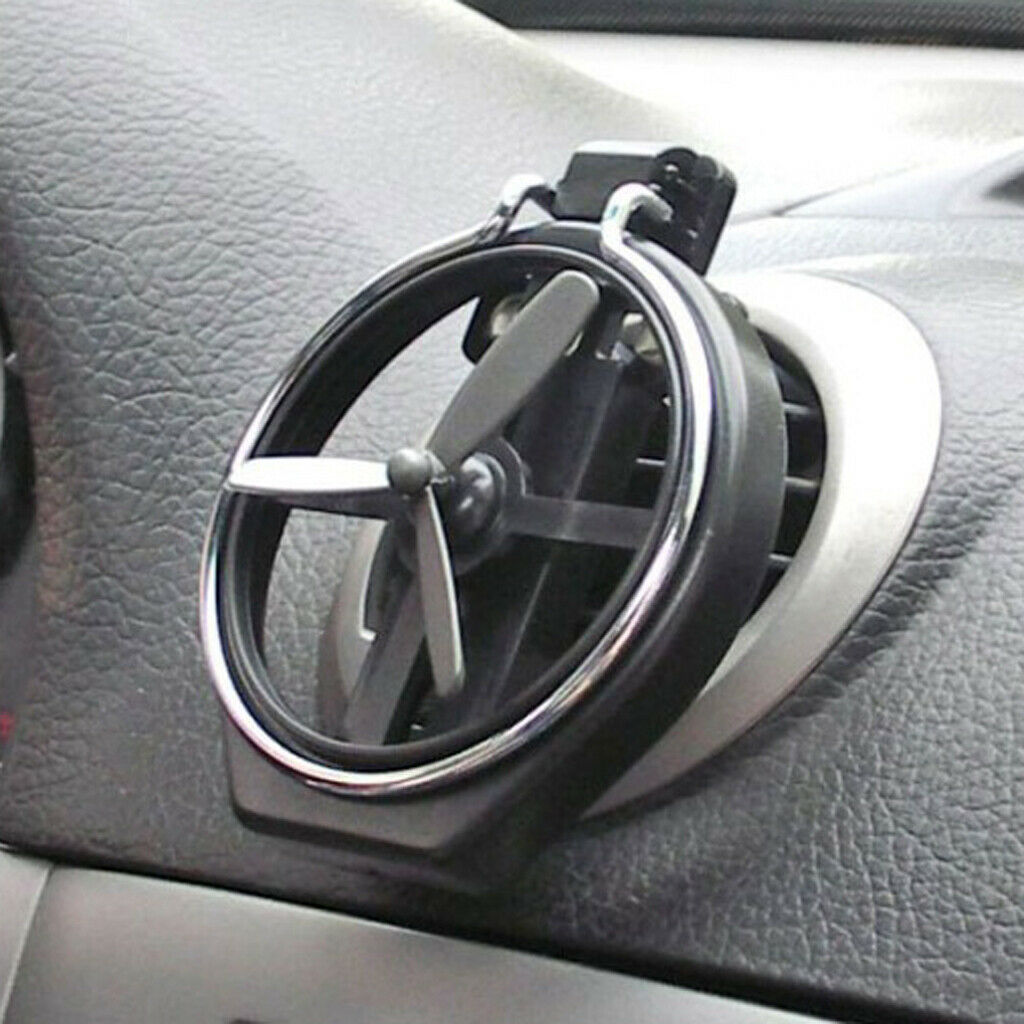 Car Wind Air A/C Outlet Folding Cup Tin Bracket Bottle Drink Holder Black