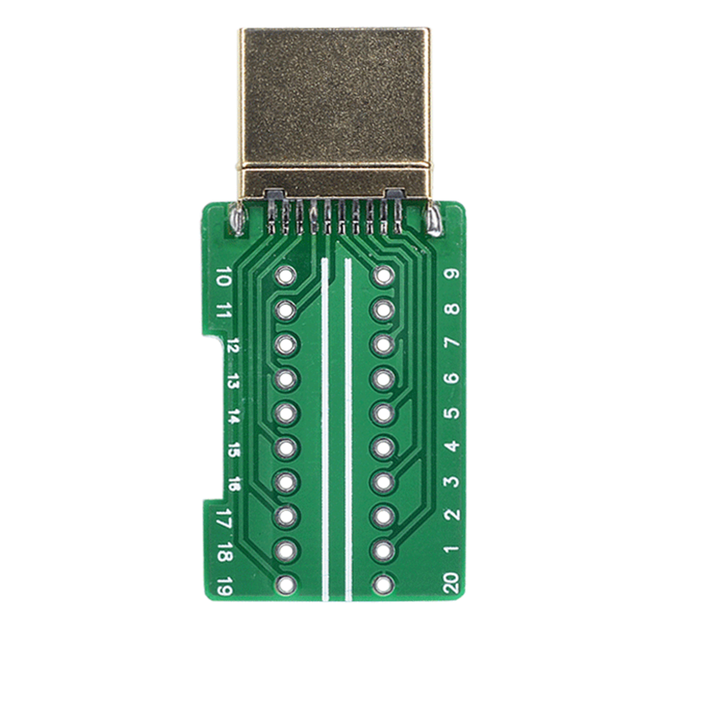1PCS HDMI 19PIN Male Plug Solderless Breakout Terminals  Connector With Cover
