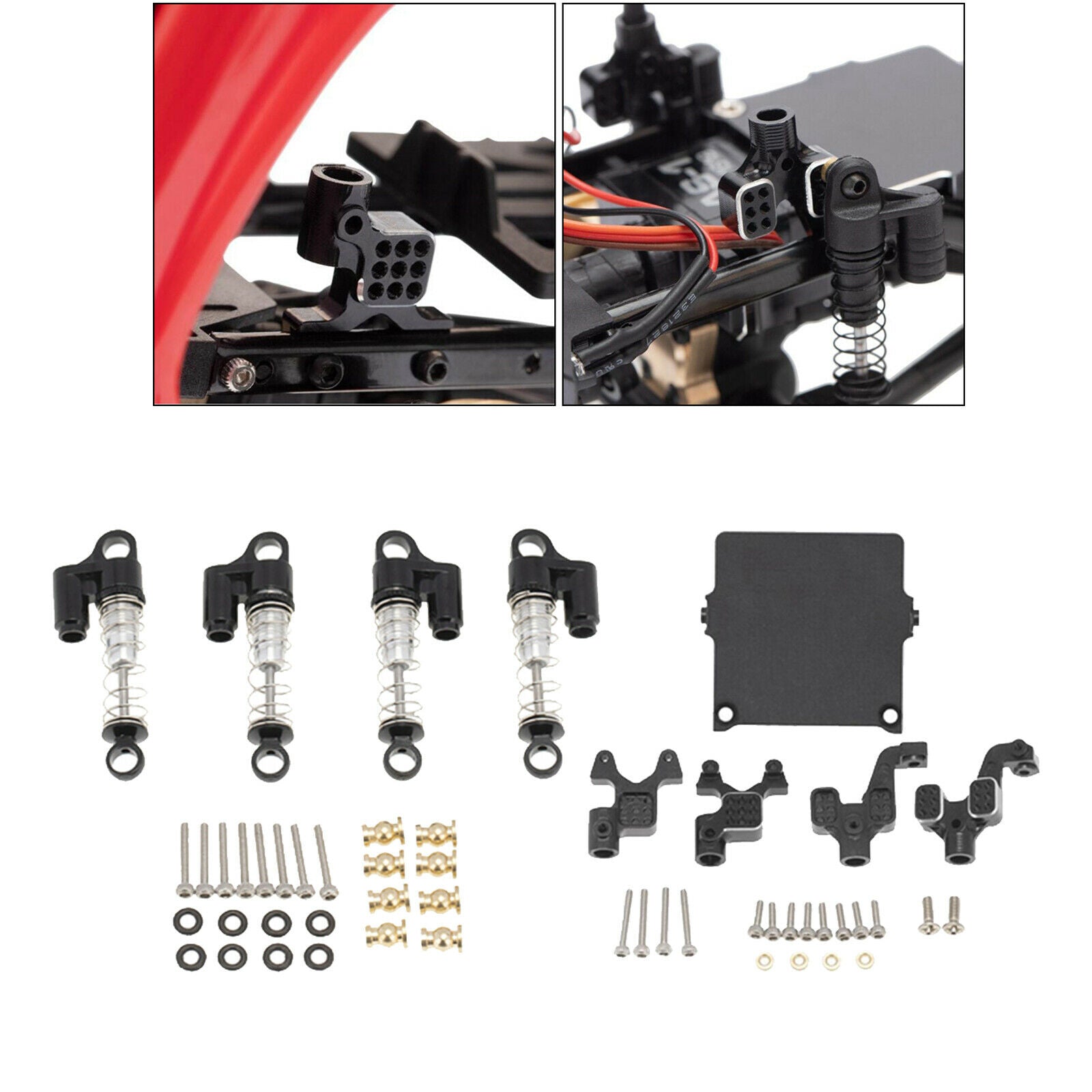 Metal Shock Absorber Fit for Axial SCX24 90081 1:24 RC Car Off-Road Parts