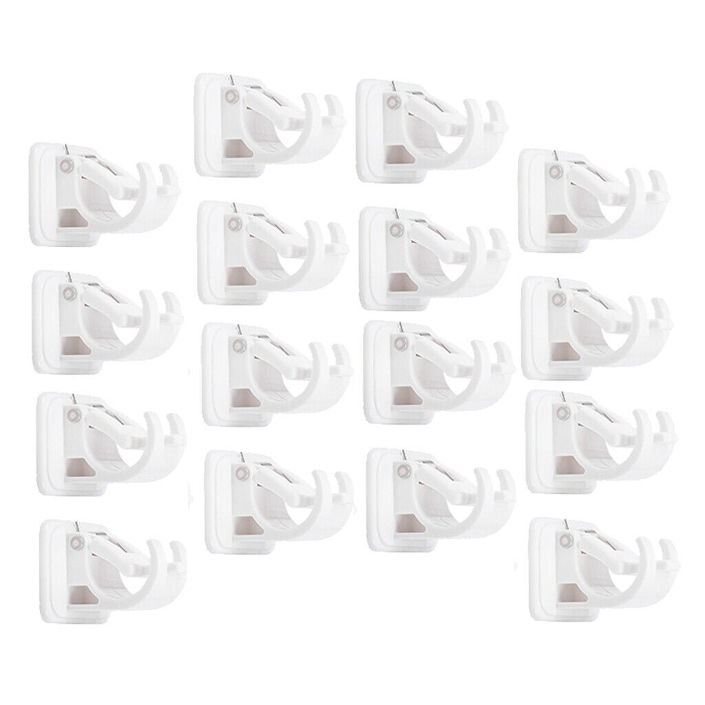 16Pack Curtain Rod Bracket Self Adhesive Drapery Holders Wall Bracket Hooks