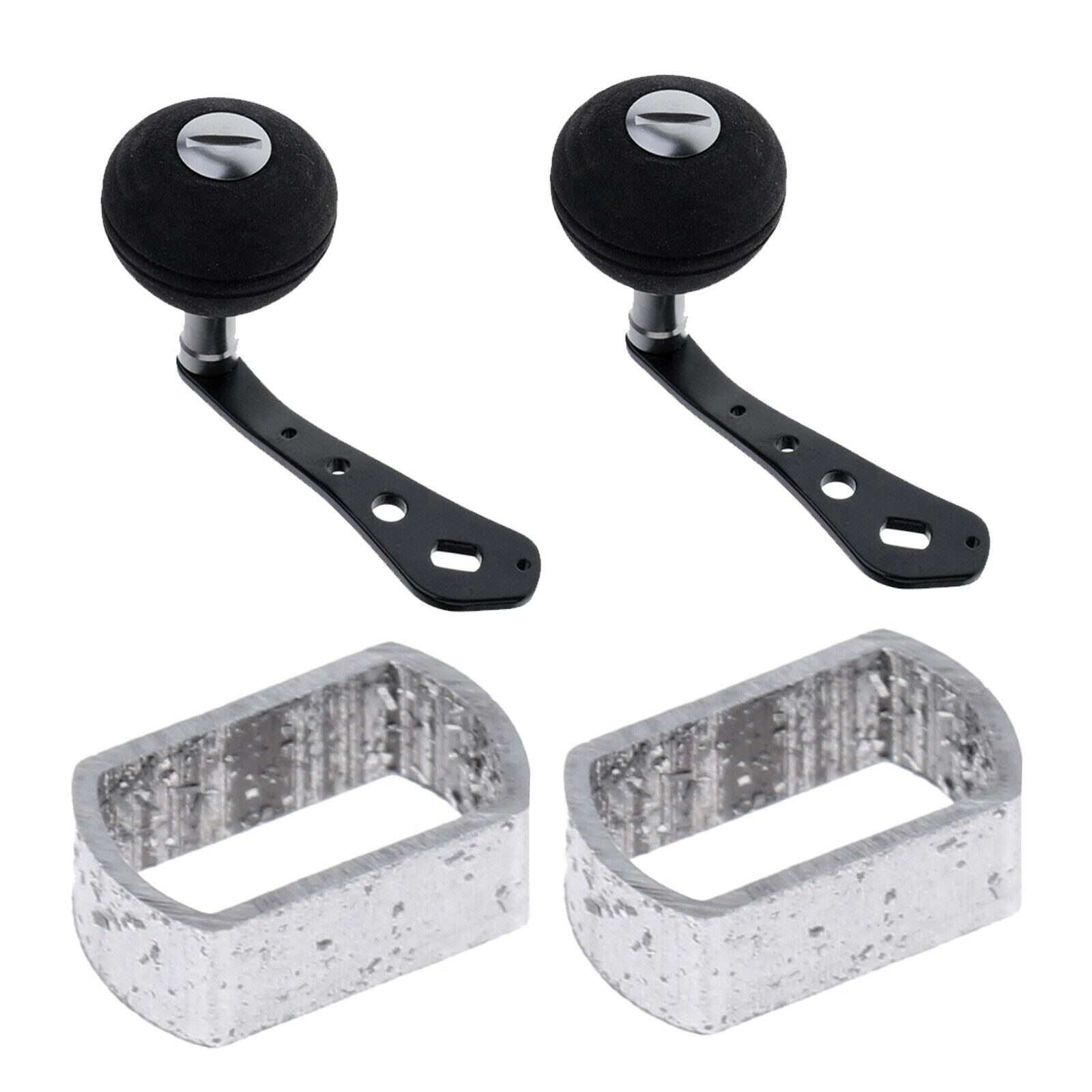 2Pcs Alloy Power Fishing Reel Handle Replacement Reel Handle Parts for Tools