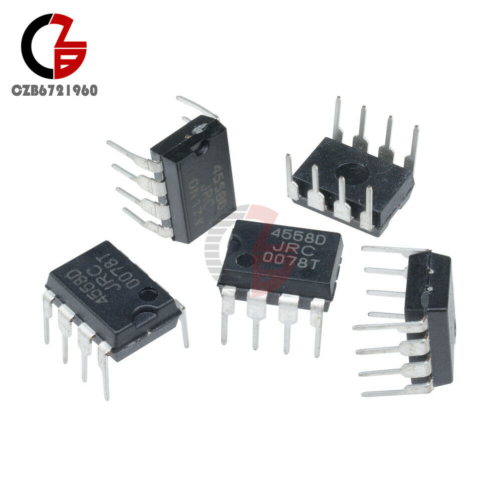 10PCS JRC 4558D JRC4558D OPAMP OP AMPS CHIP Low Power TS808 TS9 IC DIP 8